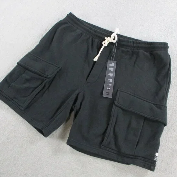 Paper Planes Shorts Mens 3X Black Super Cargo Knit Sweat Jay Z